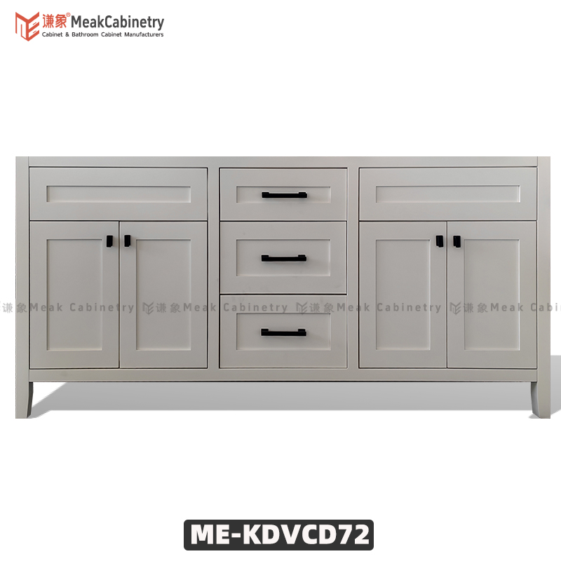 MEAKCABINETRY 72'',84'' Double basin Bathroom Vanity Free Standing high-end solid wood baked paint bathroom cabinet disassembly structure VCD72,VCD84