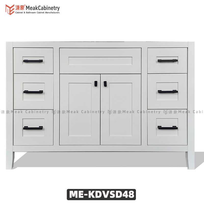 MEAKCABINETRY 48 inch solid wood baked paint  Free Standing Single basin basin Basin Vanity  high-end bathroom cabinet VSD48 disassembly structure