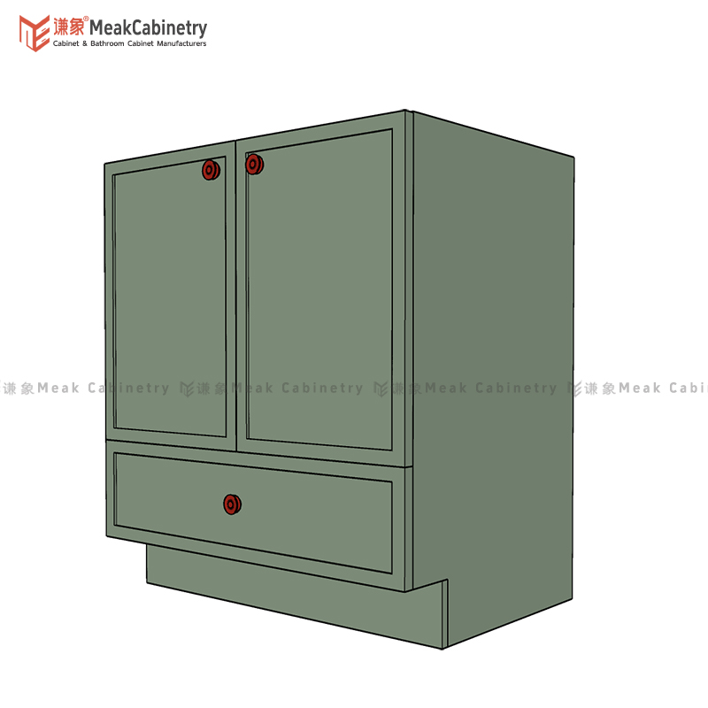 MEAKCABINETRY 30''Slim shaker Single Basin Bathroom Vanity Free Standing high-end HDF baked paint bathroom cabinet plywood box cabinet SSVSD30 
