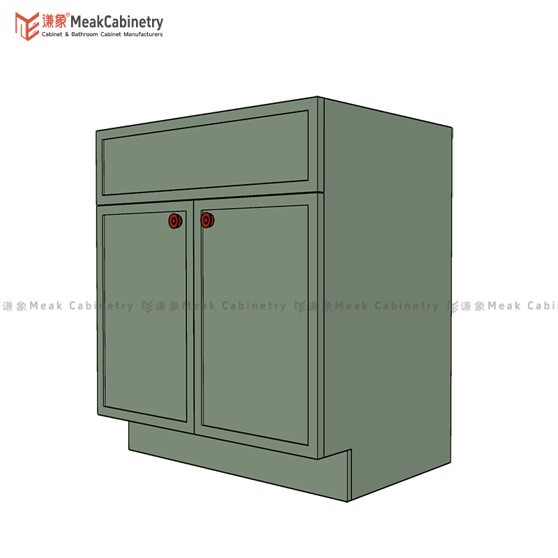 MEAKCABINETRY 30''Slim shaker Single Basin Bathroom Vanity Free Standing high-end HDF baked paint bathroom cabinet plywood box cabinet SSV30