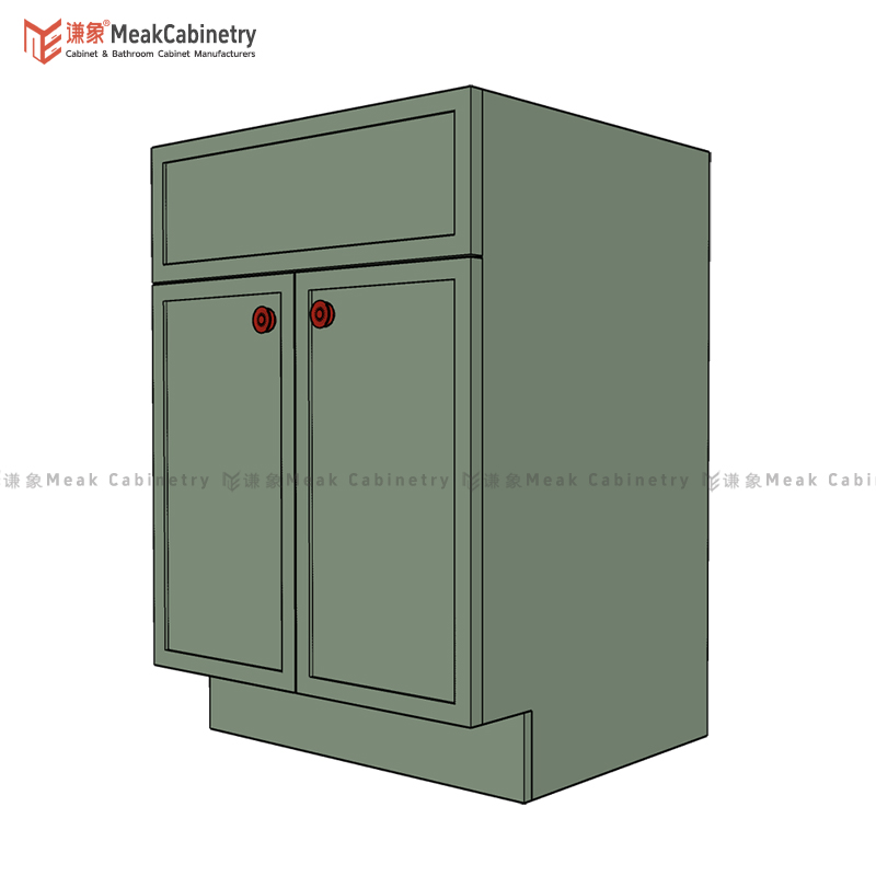 MEAKCABINETRY 24'' 27''Slim shaker Single Basin Bathroom Vanity Free Standing high-end HDF baked paint bathroom cabinet plywood box cabinet SSV24 SSV27